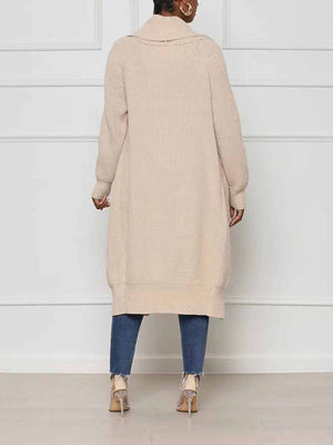 Knitted Solid Open Front Cardigans