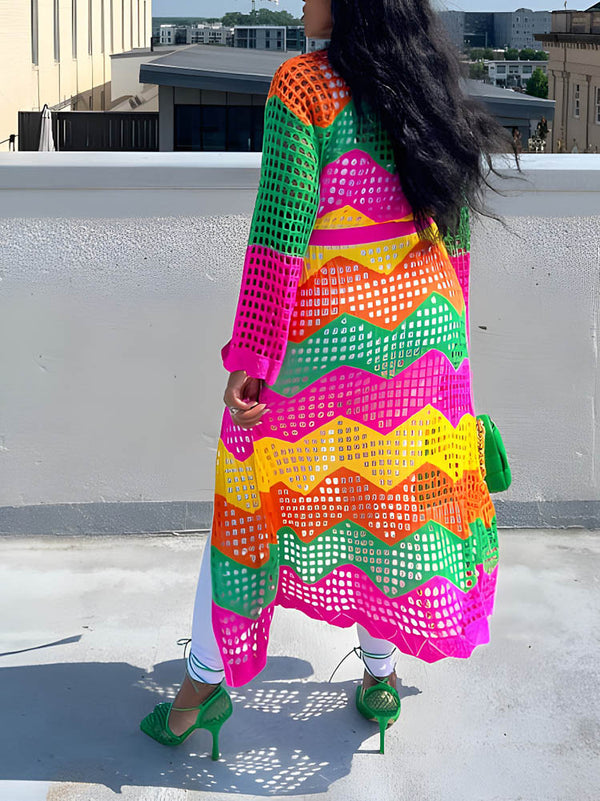 Vibrant Crochet Cover Up Cardigans