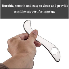 YM & Dancer E120 Stainless Steel Guasha Scraping Massage Tool for Soft Tissue, Physical Therapy Stuff Used for Back, Legs, Arms, Neck, Shoulder (A)