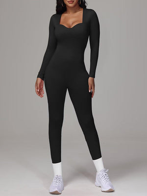 Square Neck Bodycon Jumpsuits