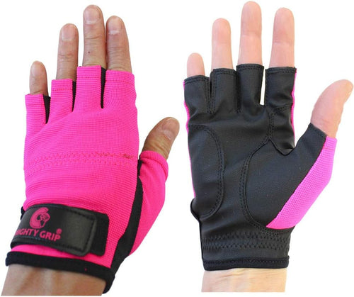 YM & Dancer G58 GripPole Dance Gloves Hot Pink Non Tacky (Medium)