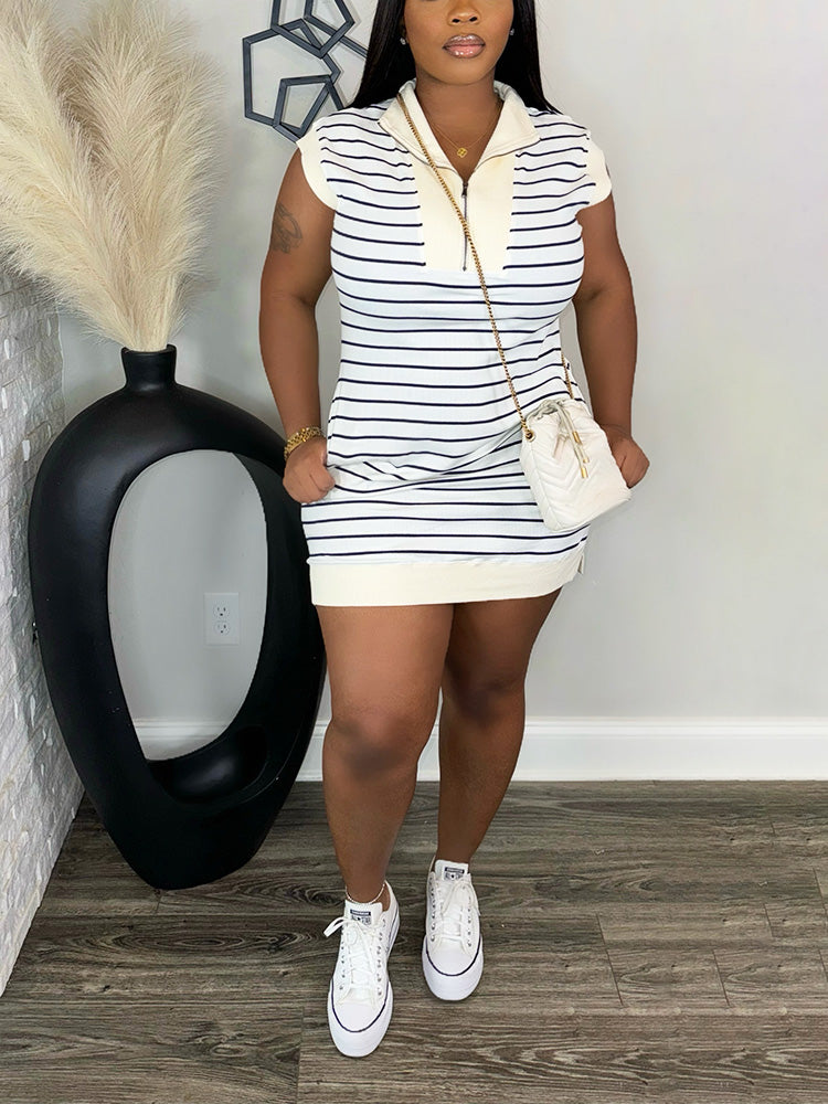 Striped Polo Mini Dresses