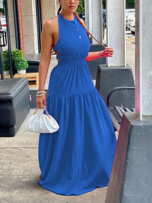 Halter Backless Maxi Dresses