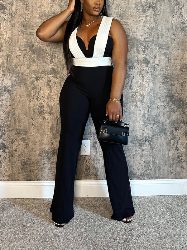 Strap Sweetheart Neck Jumpsuits
