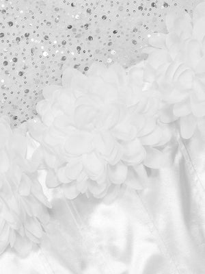 Strapless Sequin Mesh Dresses