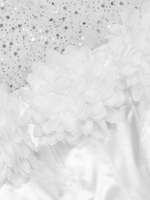 Strapless Sequin Mesh Dresses