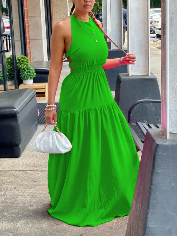 Halter Backless Maxi Dresses