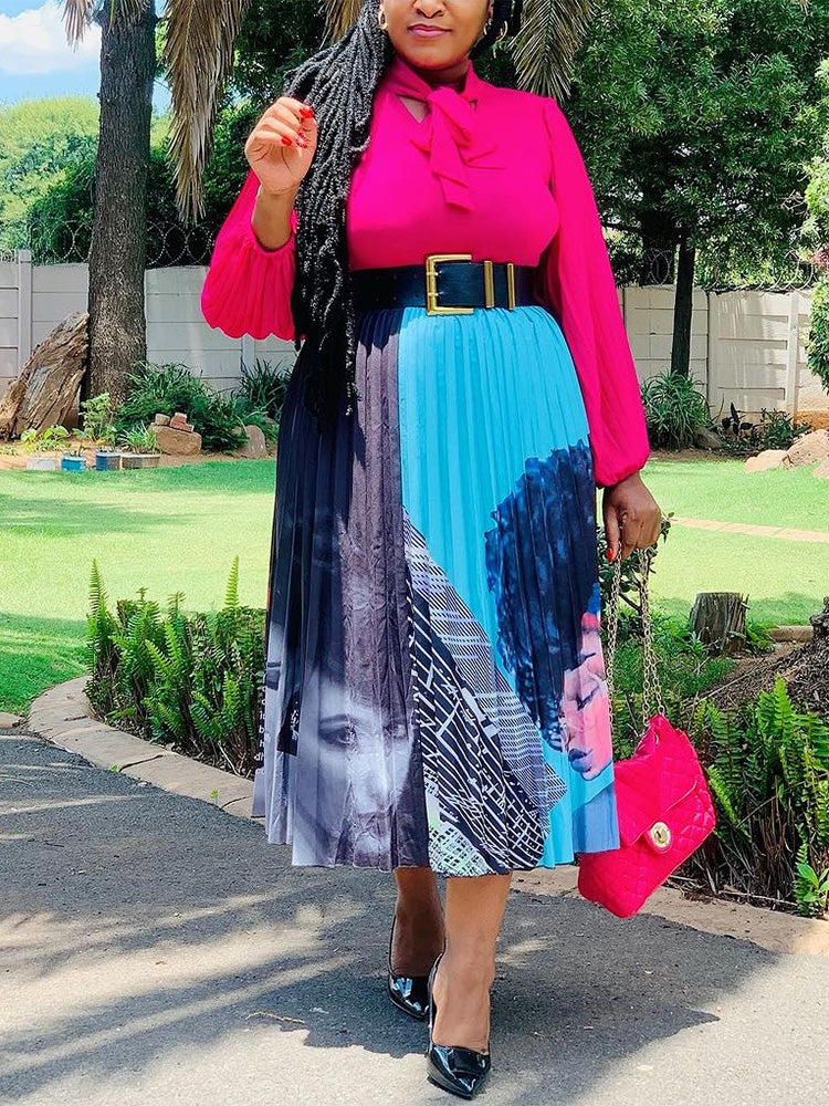 Butterfly Pattern Pleated Skirts