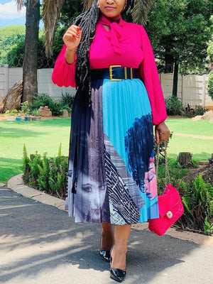 Butterfly Pattern Pleated Skirts