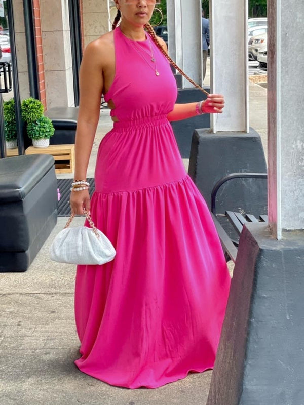 Halter Backless Maxi Dresses