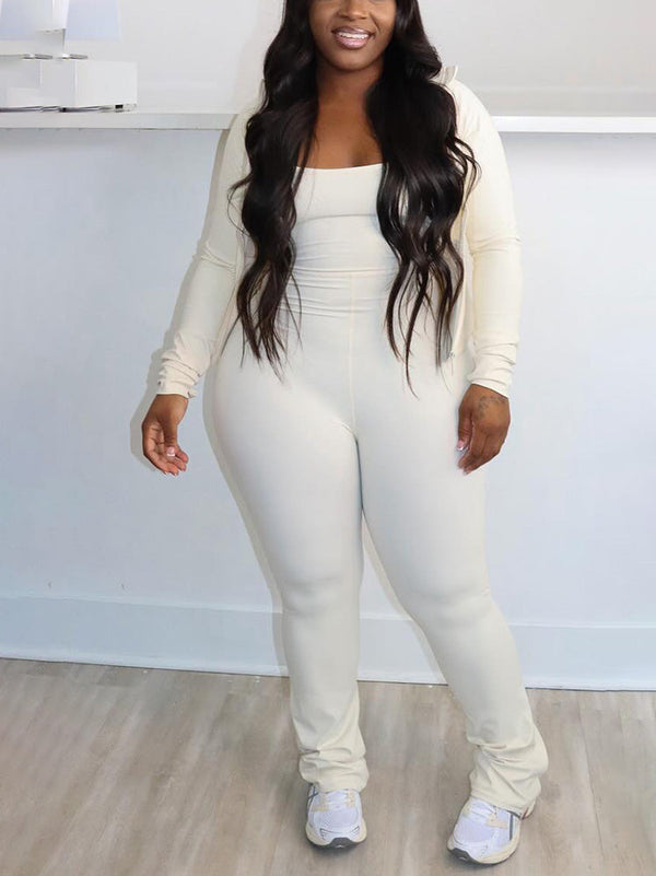 Athleisure Jacket  Jumpsuit Set