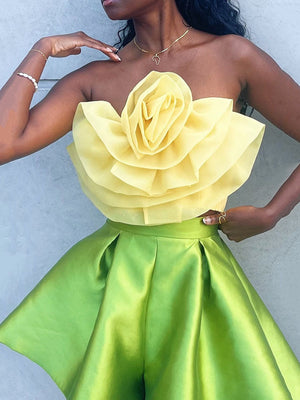 Floral Tube Crop Tops