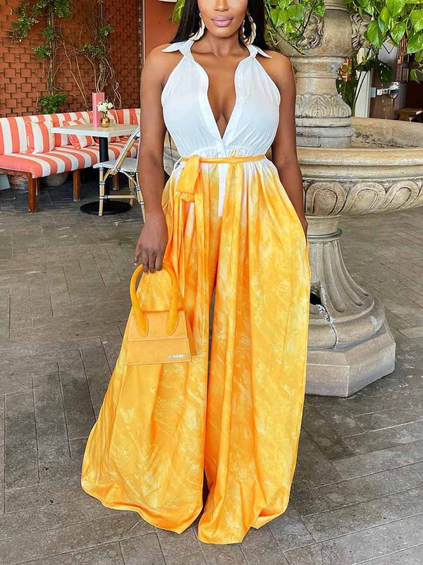 Sleeveless Ombre Jumpsuits