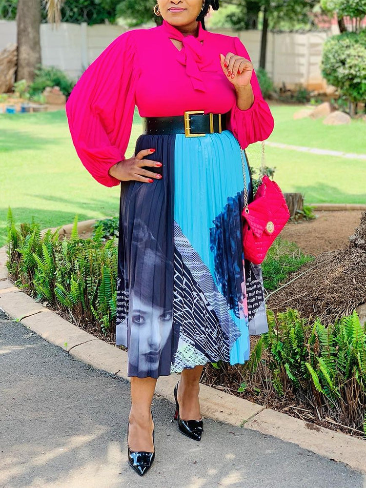 Butterfly Pattern Pleated Skirts