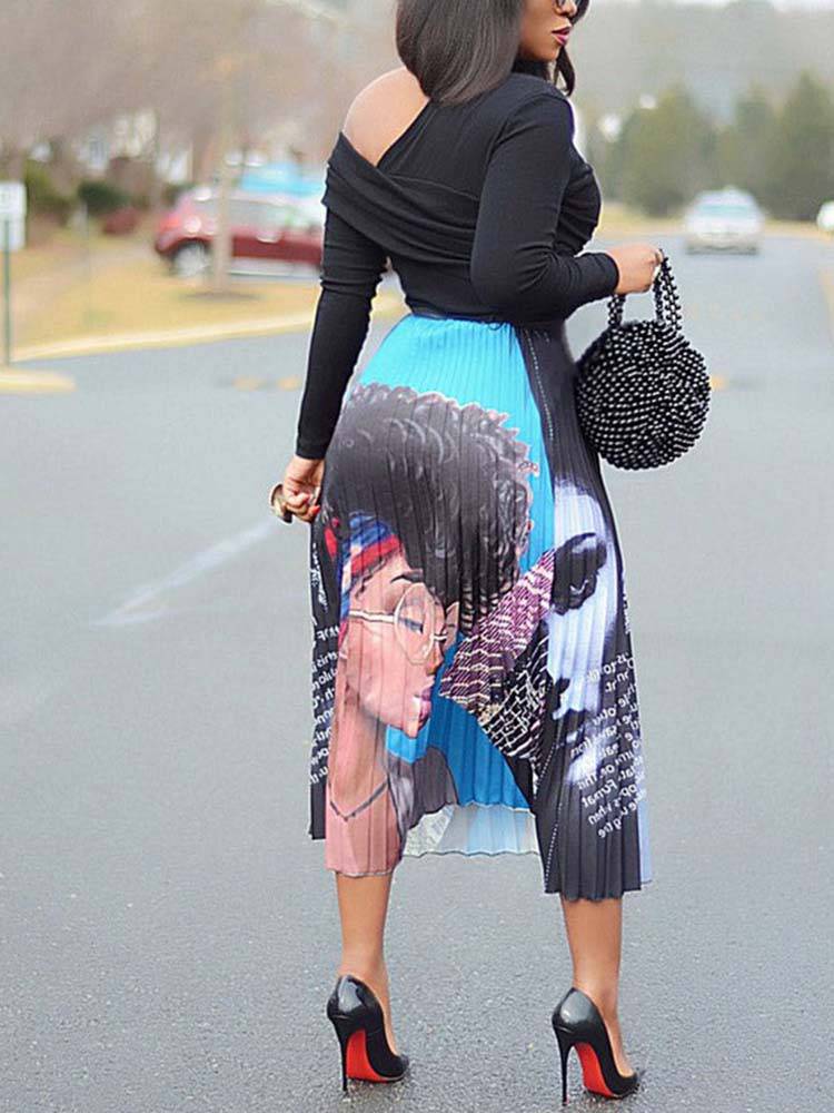 Cartoon Pleated Skirts