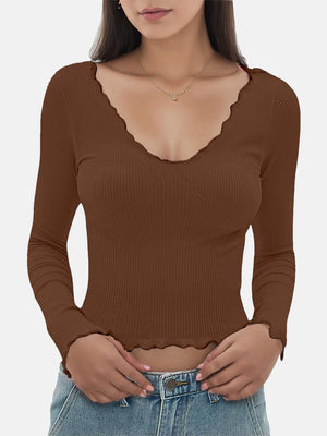 Lettuce Trim Slim Ribbed Tops