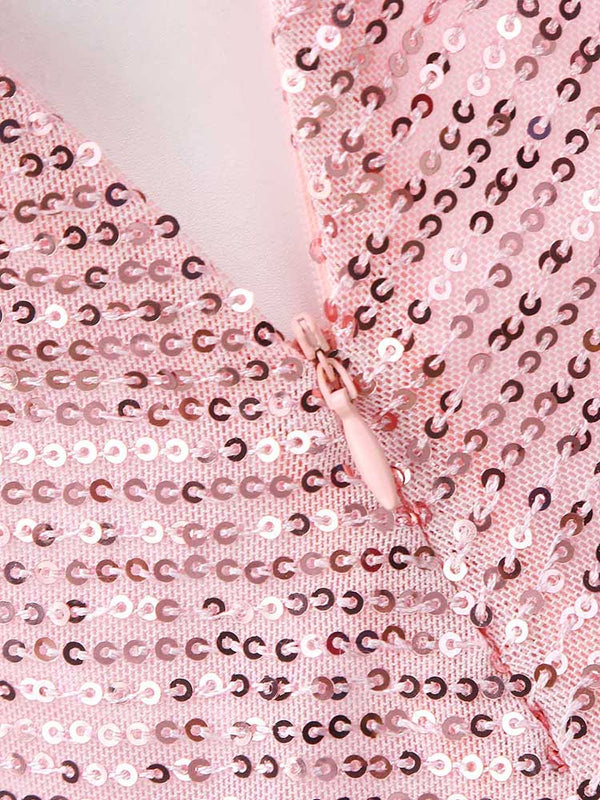 One Shoulder Sequin Jumpsuits