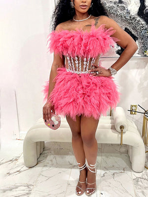 Gorgeous Rhinestone Tulle Party Dresses