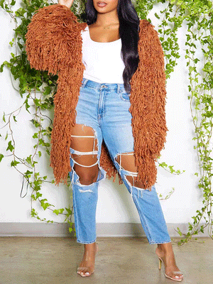 Fringe Knitted Sweater Cardigans