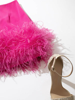 Feather Mini Skirts