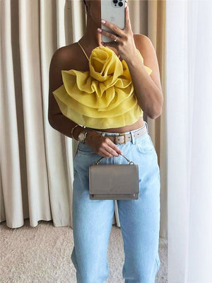 Floral Tube Crop Tops