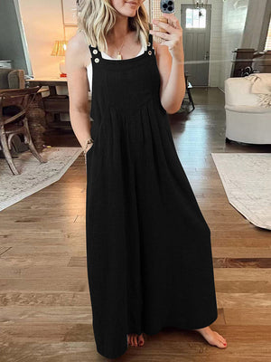 Cotton Linen Loose Overalls