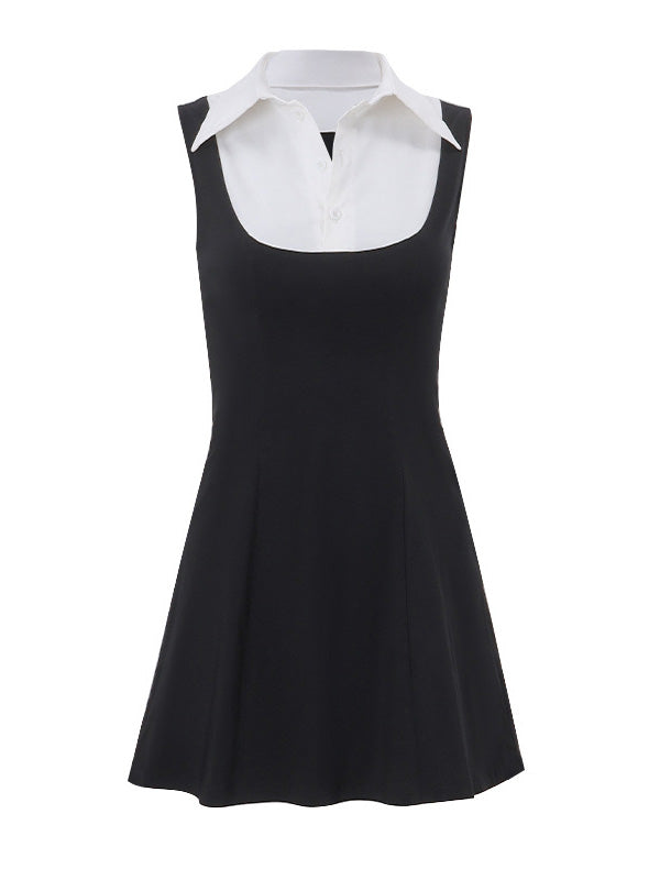 Shirt Collar Bodycon Mini Dresses