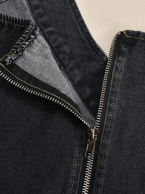 Sweetheart Denim Mini Dresses