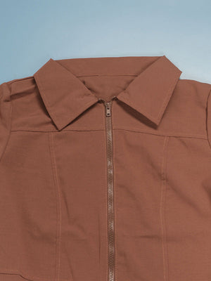Zipper Cargo Pocket Utility Jumpsuits
