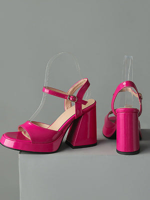 Leather Chunky Heels