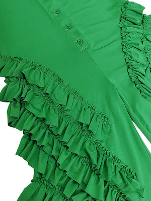 Ruffle Wide Leg Jumpsuits