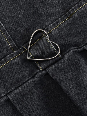 Sweetheart Denim Mini Dresses