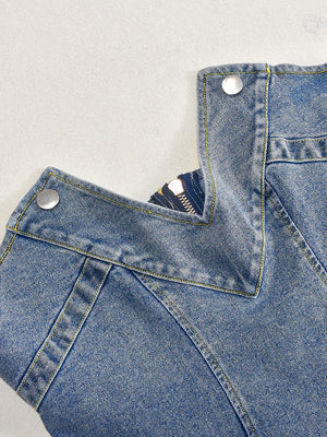 Sweetheart Denim Mini Dresses