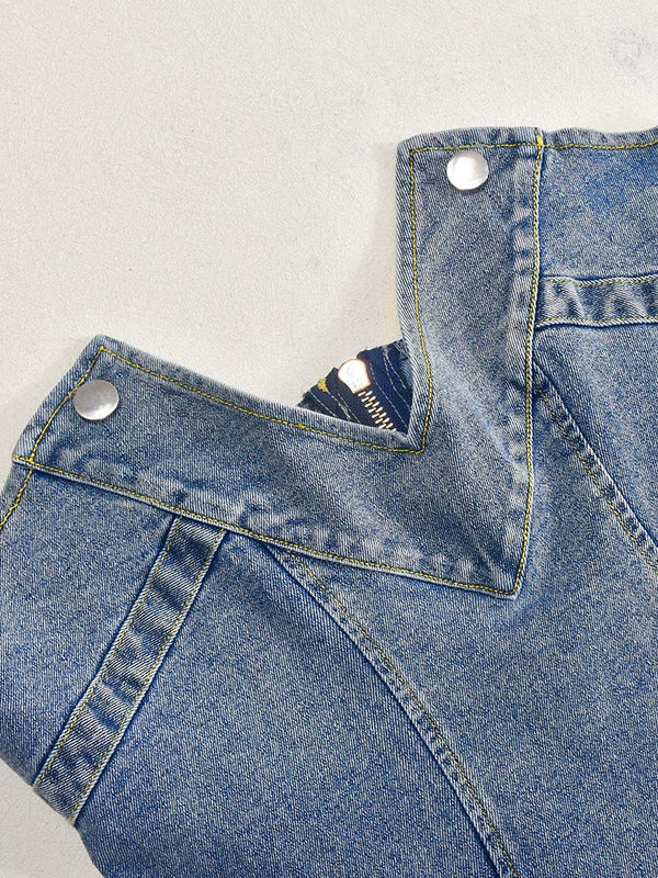 Sweetheart Denim Mini Dresses
