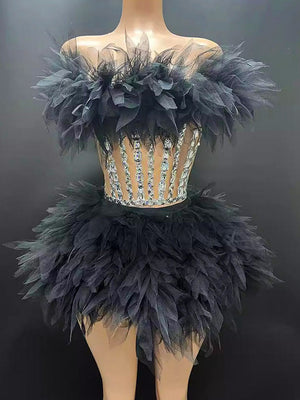 Gorgeous Rhinestone Tulle Party Dresses