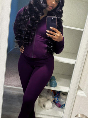 Shape Jacket  Flare Pants Activewear Set