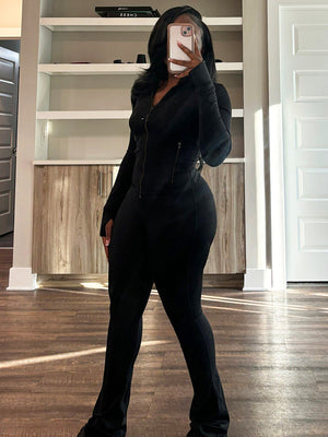Shape Jacket  Flare Pants Activewear Set