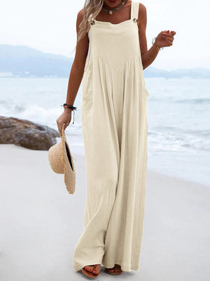 Cotton Linen Loose Overalls