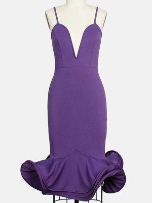 Spaghetti Strap Flare Bandage Dresses