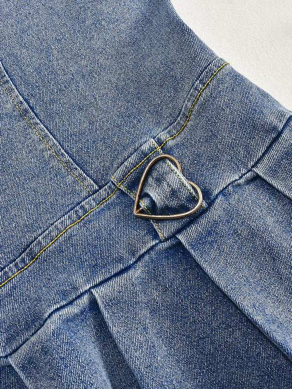 Sweetheart Denim Mini Dresses