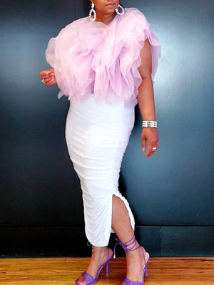 Sleeveless Tulle Tops