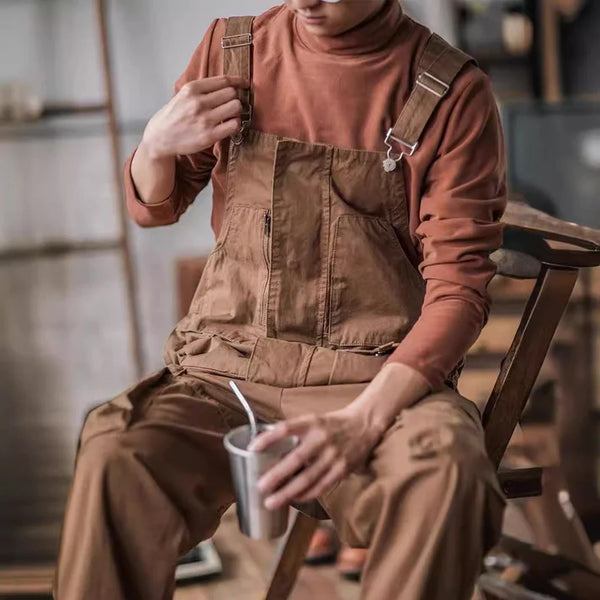 YM Loose Multi Pockets Overalls