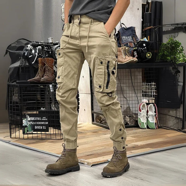 Pockets Slim Cargo Pants