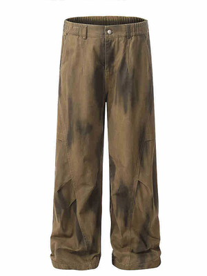 Men's Washed And Distressed High Street Trendy Fashion Machete Pants