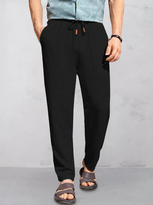 Casual Cotton Linen Straight Pants Trousers