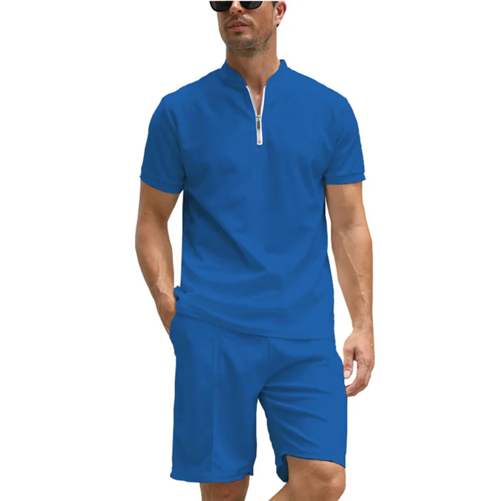 Zipper Polo 2-Piece Set