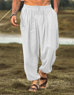 Loose Fit Linen Style Hippie Pants