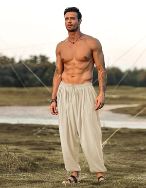 Loose Fit Linen Style Hippie Pants