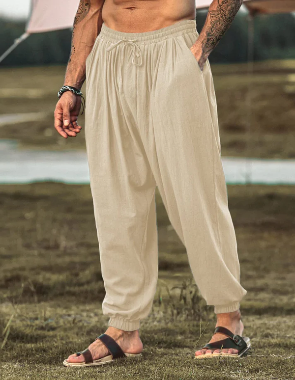 Loose Fit Linen Style Hippie Pants