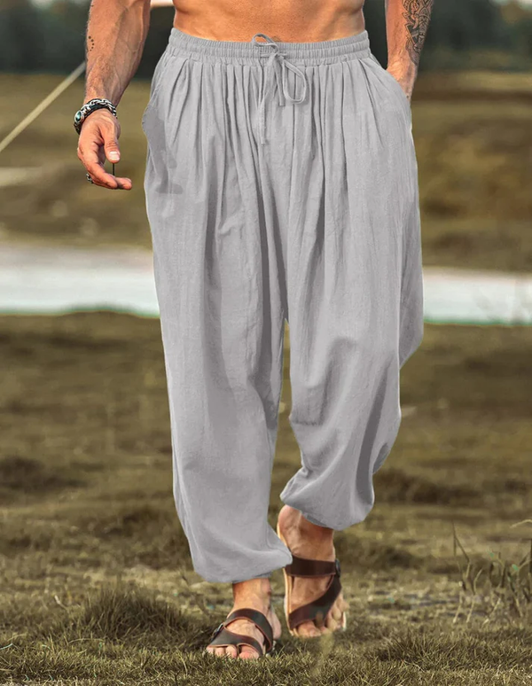 Loose Fit Linen Style Hippie Pants